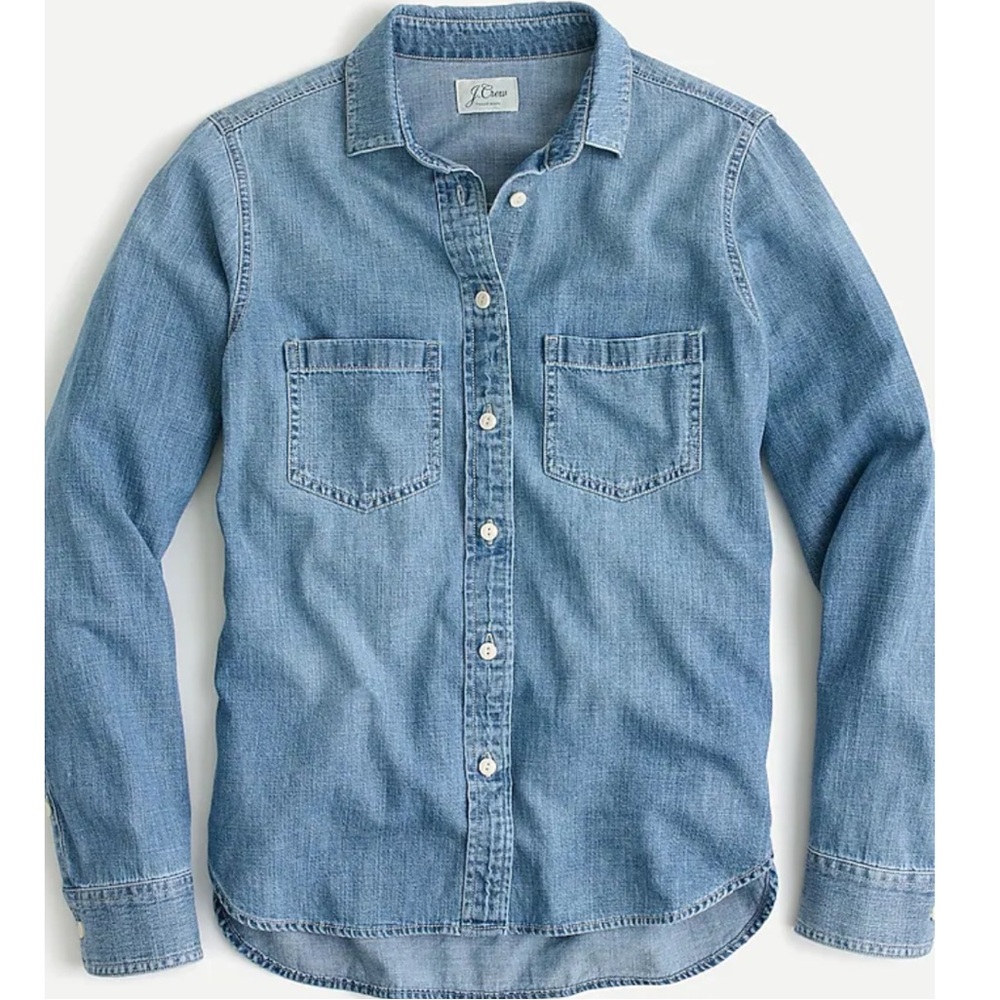 J. Crew Everyday Chambray Shirt Size 4P